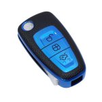 TPU Blue & Black Leather Touch Key Cover for Ford Ranger (1 button)