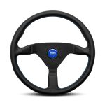 Momo 11111785BKBLR Montecarlo Black & Blue 350mm Leather Sport Steering Wheel