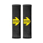 Momo SHP001B Arrow Design Seatbelt Shoulder Pads - Black