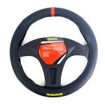 Momo SWC010BR Elegant Black & Red PU Leather Steering Wheel Cover