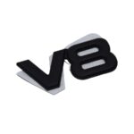 V8 Matt Black Sticker Badge