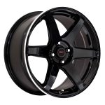 17" A-Line Acid 5/100 black Machine Lip alloy Wheels