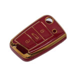 Red & Black Key Cover for VW Golf Mk7