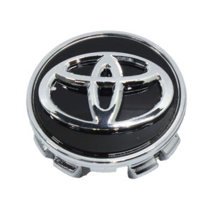 Wheel Center Cap - Toytoa Black & Silver - 55mm (each)