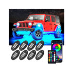 LED RockLights Undercar Lighitng Kit - with Mobile App Control (8light set)