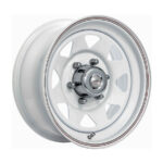 13' A-Line Spoke 4/100 White Steel Wheels