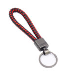 Rope Strap Design Keyring (Black & Red)