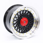 15" S1005 4/100 & 4/108 Black Machine Lip Alloy Wheels