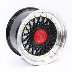 15" S1005 4/100 & 4/108 Black Machine Lip Alloy Wheels