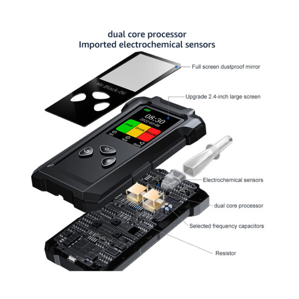 Mr Black 06 Portable Alcohol Breathalyzer with Fuel Sensor Autostyle Motorsport South Africa