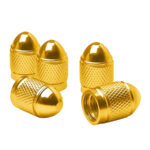 Dome Design Steel Valve Caps (Gold)