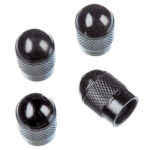 Dome Design Steel Valve Caps (Black)