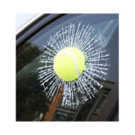 3D Simulation Tennis Ball Window Crack Sticker Set