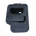 Rubber Floor Mats with Heel Pad and Grid Pattern (4piece set)