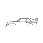 Steel Silhouette Wall Art - Audi S1 Quattro 1200X425X2MM