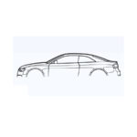Steel Silhouette Wall Art - Audi S5 Coupe 1200X425X2MM