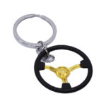 Gold and Black Steering Wheel Keyring