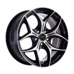 16" A-Line Flyer 5/100 Black Machine Face Alloy Wheels
