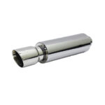 Stainless Steel Backbox Booster - 90mm Single Angled Tip