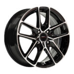 14" A-Line Tusk 4/100 Black Machine Face Alloy Wheels