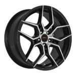 14" A-Line Hostage 4/100 & 4/108 Black Machine Face Alloy Wheels