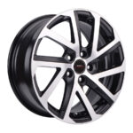 16" A-Line Gear 5/114 Black Machine Face Alloy Wheels