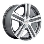 16" A-Line Magnum 5/120 Gunmetal Machine Face Alloy Wheels