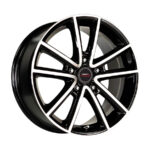 17" A-Line Perez 5/112 Black Machine Face Alloy Wheels