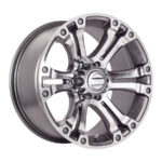 17" A-Line Granite 5/120 Gunmetal Machine Face Alloy Wheels