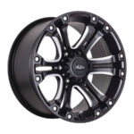 17" A-Line Granite 5/127 Satin Black Milled Alloy Wheels