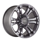 17" A-Line Granite 6/139 Charcoal Grey Milled Alloy Wheels