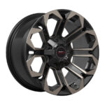 20" A-Line Hurricane 5/127 Satin Black Tint Alloy Wheels