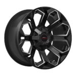 18" A-Line Hurricane 6/139 Satin Black Milled Alloy Wheels