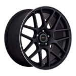 17" A-Line Racer 4x108 Black Machine Lip Alloy Wheels