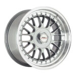 17" A-Line Solo 4/100 & 4/114 Super Silver Machine lip Alloy Wheels with Chrome Rivets
