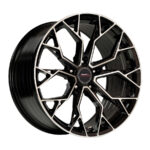 19" A-Line Noble 5x120 Black Machine Face Alloy Wheels