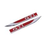 GTD Fender Badges - Chrome & Red (14x1.5cm)