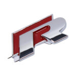 R Chrome and  Red Stick-on Badge