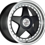 17" A-Line Swag 4/100 & 4/114 Black & Silver Alloy Wheels