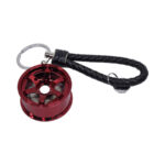 JDF Alloy WWheel & Disc Keyring with Strap (Red)