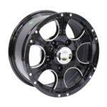 15" GR5911 5/139 Black Machine Edge alloy Wheels