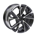 15" GR155854 5/112 Black Machine Face Alloy Wheels
