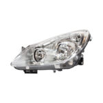 Replacement Headlight for Opel Corsa 2007-2011 Chrome w/socket (LHS)