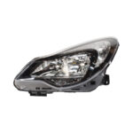 Replacement Headlight for Opel Corsa 2011-2015 Black w/socket (LHS)
