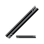 Vinyl Door Livery Sticker Kit for VW Polo - Black Stripe Design
