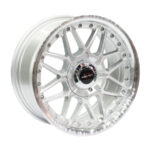 15" Racing Hart CVX 4/100 & 4/108 Silver Machine Lip Alloy Wheels