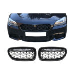 Gloss Black Diamond Grillz Suitable to fit Bmw F10 5 Series 2011-2016