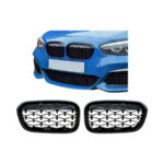 Gloss Black Diamond Grills Suitable to fit Bmw F20 1-Series F/Life 2015-2017