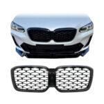 Gloss Black Diamond Grills Suitable to fit Bmw G01 X3 Facelift 2021+