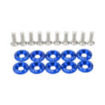 Addco Racing 10PC M6 CNC Billet Aluminum Bolt Dress Up Kit (Blue)